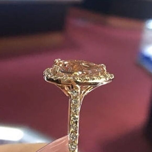 Stunning Rose Gold Morganite Ring NWT - Picture 5 of 6